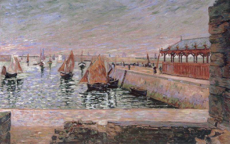 Paul Signac port tn bessin Spain oil painting art